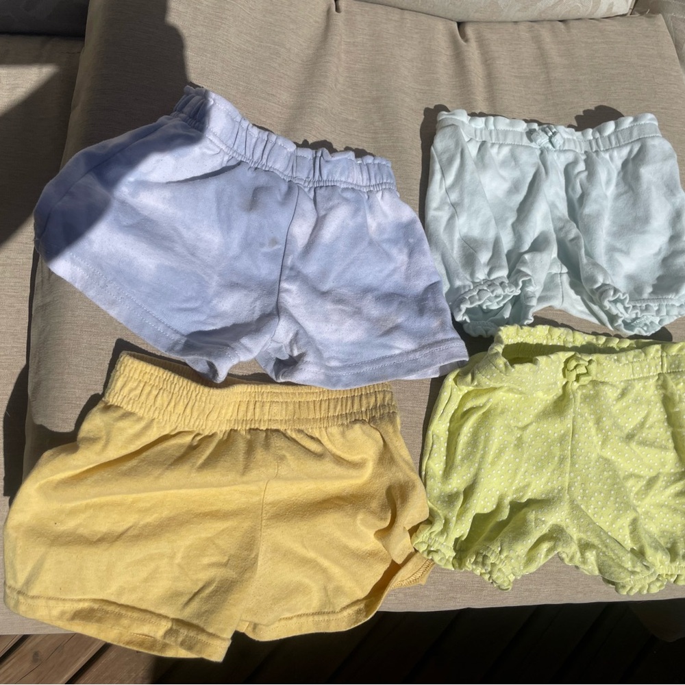 Stylish kids girls Shorts Set - Yellow, Blue, Green